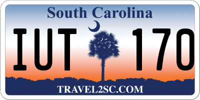 SC license plate IUT170