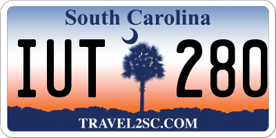 SC license plate IUT280