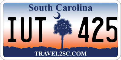 SC license plate IUT425