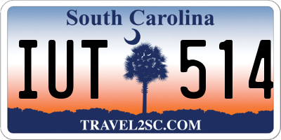 SC license plate IUT514