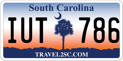 SC license plate IUT786