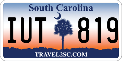 SC license plate IUT819