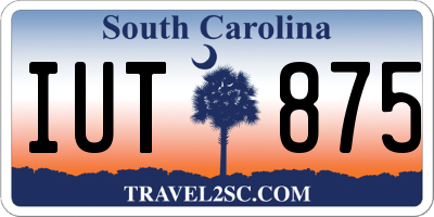 SC license plate IUT875