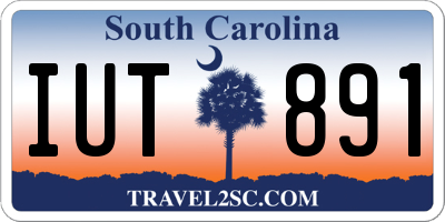 SC license plate IUT891
