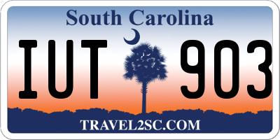 SC license plate IUT903