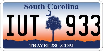 SC license plate IUT933