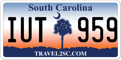 SC license plate IUT959