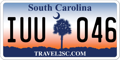 SC license plate IUU046