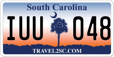 SC license plate IUU048