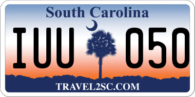 SC license plate IUU050