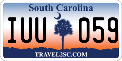 SC license plate IUU059