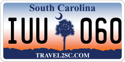 SC license plate IUU060