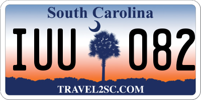 SC license plate IUU082