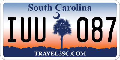 SC license plate IUU087