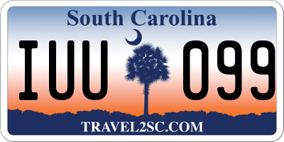 SC license plate IUU099