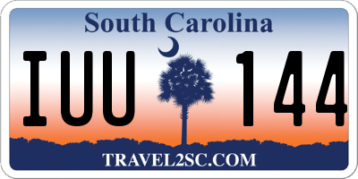 SC license plate IUU144