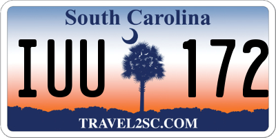 SC license plate IUU172