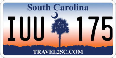 SC license plate IUU175