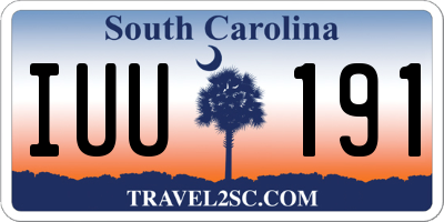 SC license plate IUU191