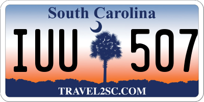 SC license plate IUU507