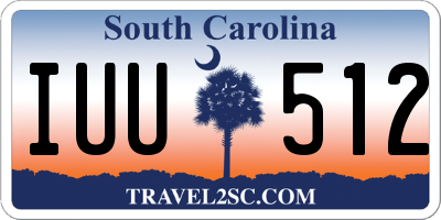 SC license plate IUU512