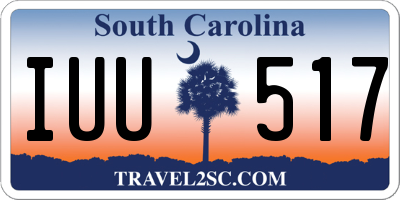 SC license plate IUU517