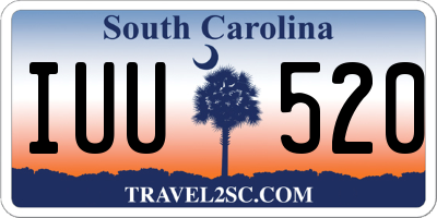 SC license plate IUU520