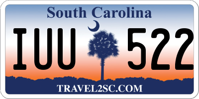 SC license plate IUU522