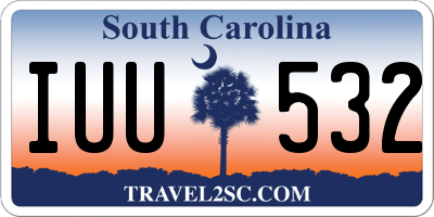 SC license plate IUU532