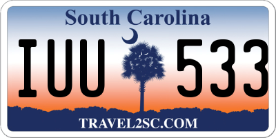 SC license plate IUU533