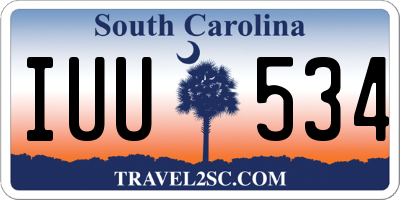 SC license plate IUU534