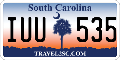 SC license plate IUU535