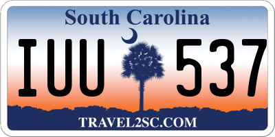SC license plate IUU537