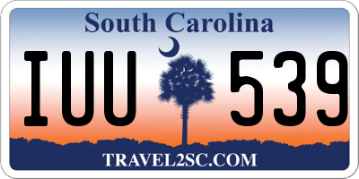 SC license plate IUU539