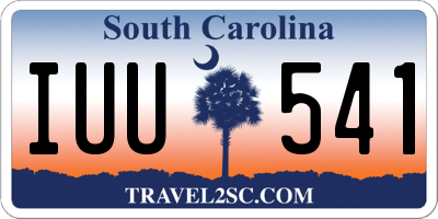 SC license plate IUU541