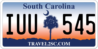 SC license plate IUU545