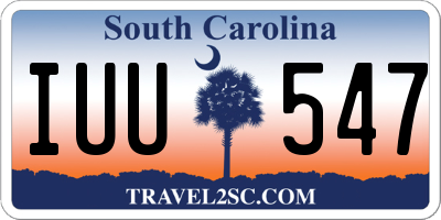 SC license plate IUU547
