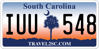 SC license plate IUU548