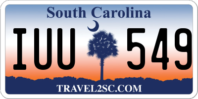 SC license plate IUU549