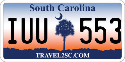 SC license plate IUU553
