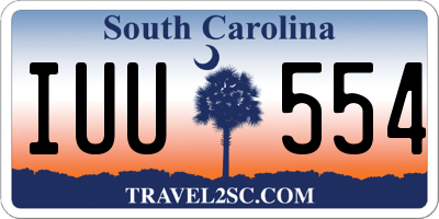 SC license plate IUU554