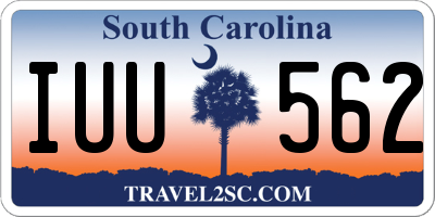 SC license plate IUU562