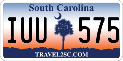 SC license plate IUU575