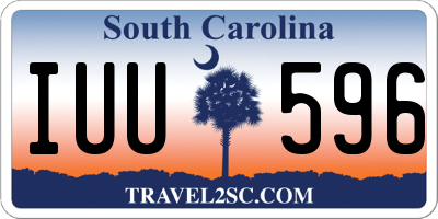 SC license plate IUU596