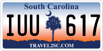 SC license plate IUU617
