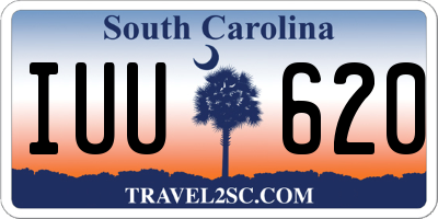 SC license plate IUU620