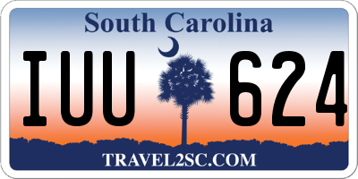 SC license plate IUU624