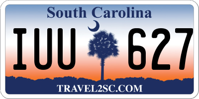 SC license plate IUU627