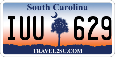 SC license plate IUU629