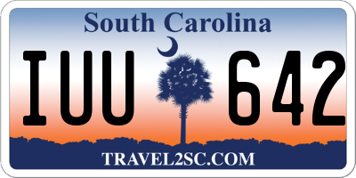 SC license plate IUU642
